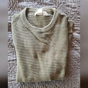 H&M Green Ribbed Sweater